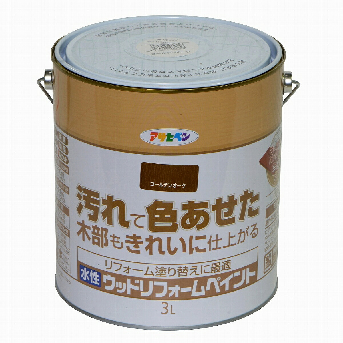 【対応・送料無料】 アサヒペン 水性ウッドリフォームペイント ３Ｌ ゴールデンオーク 【キシラデコールウッドコートと同等品】