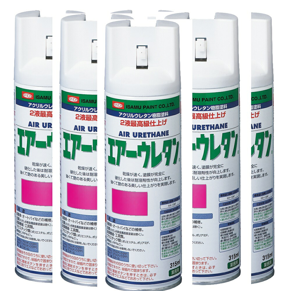 イサム塗料 大気圏ウレタン 315ML 桃サクラ色Ｐ イサムエアゾール 2液ウレタン吹き付ける絵の具 ６本仕掛ける
