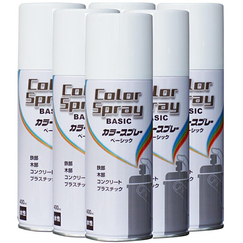 ニッペホームプロダクツ カラースプレーベーシック ホワイト 400ML 日本ペイント ６本セット
