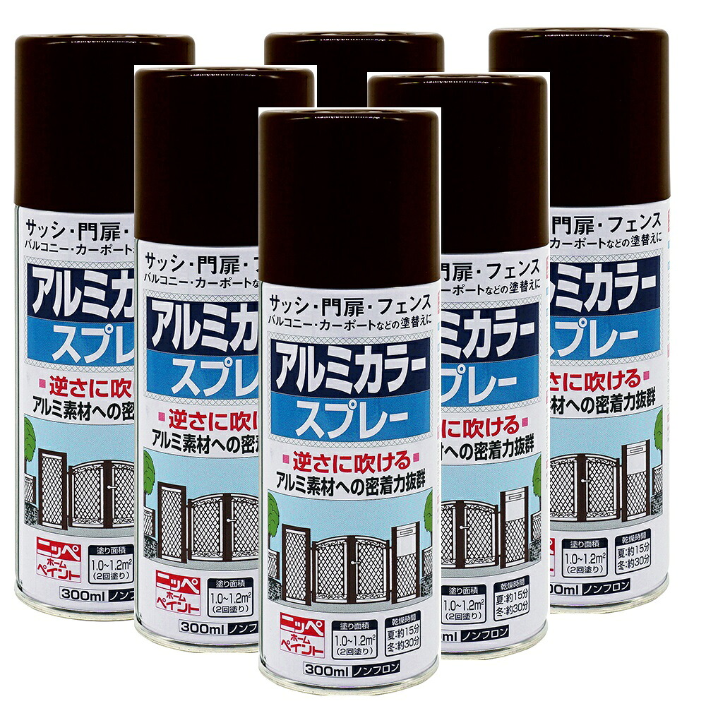 ニッペホームプロダクツ 軽銀色つや吹き付ける（新） １８ブロンズメタリック 300ML 日本絵の具 ６本仕掛ける