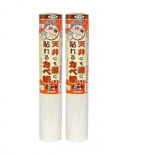 アサヒペン 天井にも壁にも貼れるカベ紙 ４６ＣＭＸ５Ｍ ＡＰＧ－２２ 2本セット