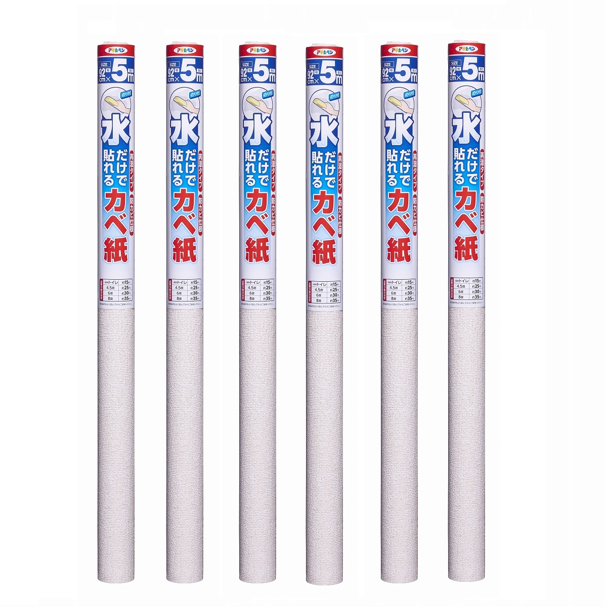 アサヒペン 水だけで貼れるカベ紙 ９２ＣＭＸ５Ｍ ＳＫ－１３ 6本仕掛ける