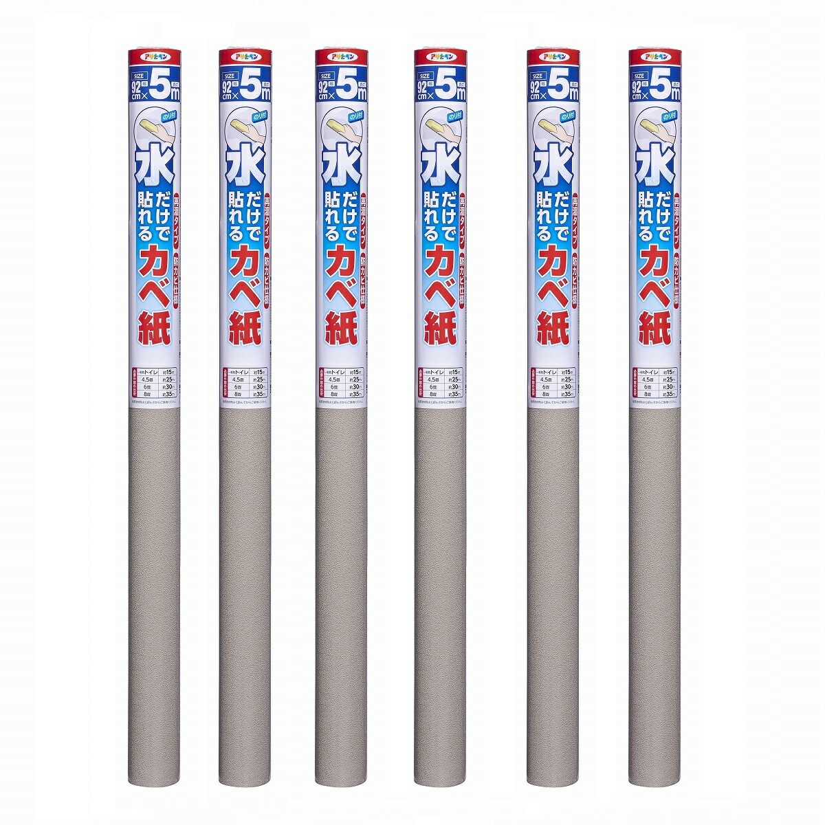 アサヒペン 水だけで貼れるカベ紙 ９２ＣＭＸ５Ｍ ＳＫ－１４ 6本仕掛ける