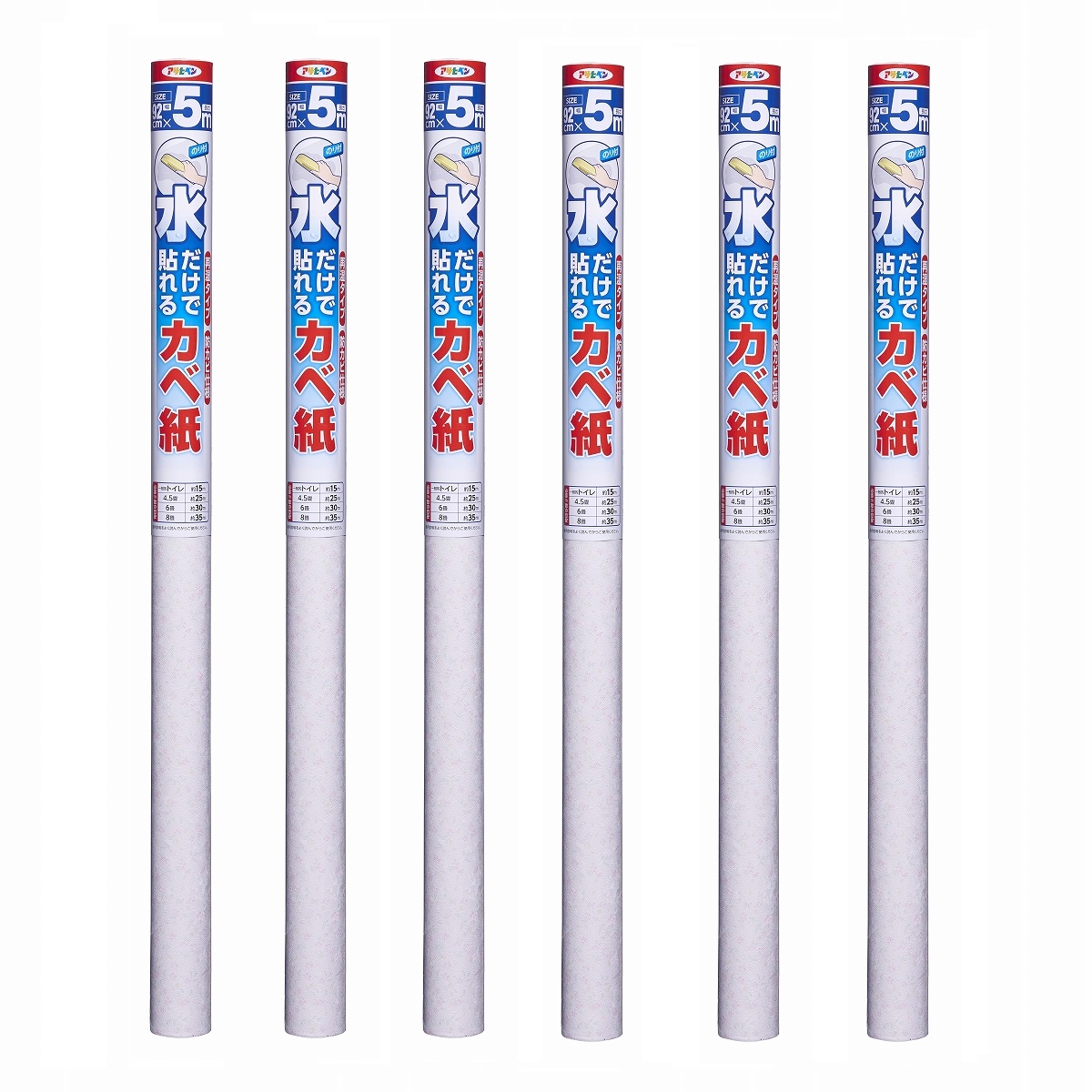 アサヒペン 水だけで貼れるカベ紙 ９２ＣＭＸ５Ｍ ＳＫ－１６ 6本仕掛ける