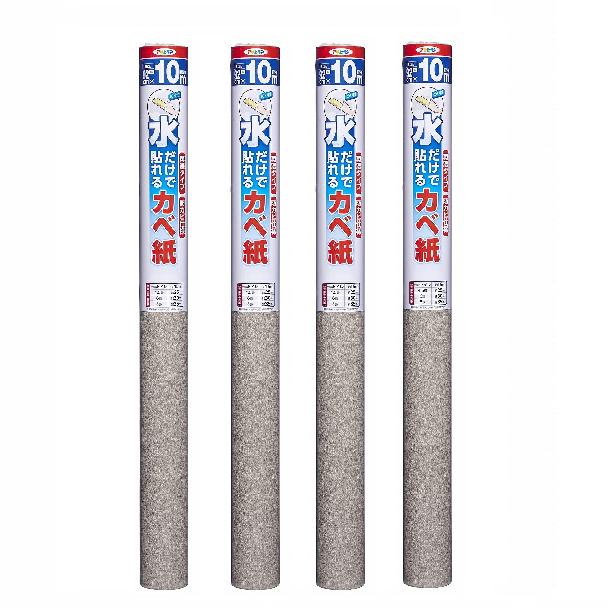 アサヒペン 水だけで貼れるカベ紙 ９２ＣＭＸ１０Ｍ ＳＫ－２４ 4本仕掛ける