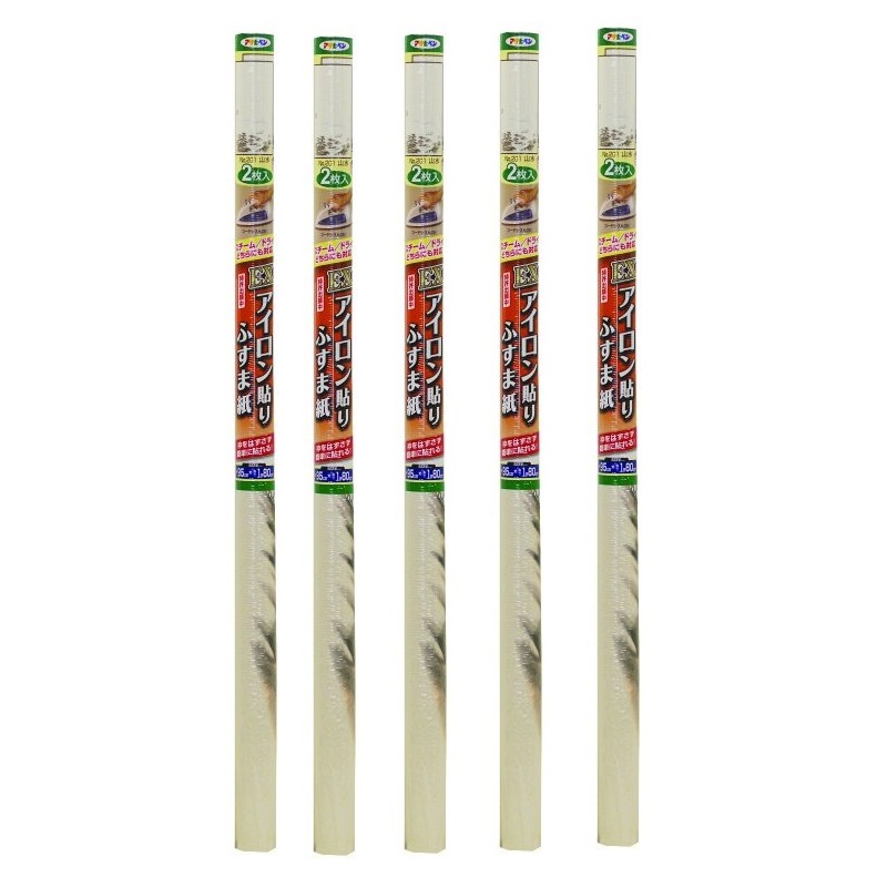 アサヒペン ＥＸアイロン貼りふすま紙 ２枚入り Ｎｏ．２０１山水 5本セット