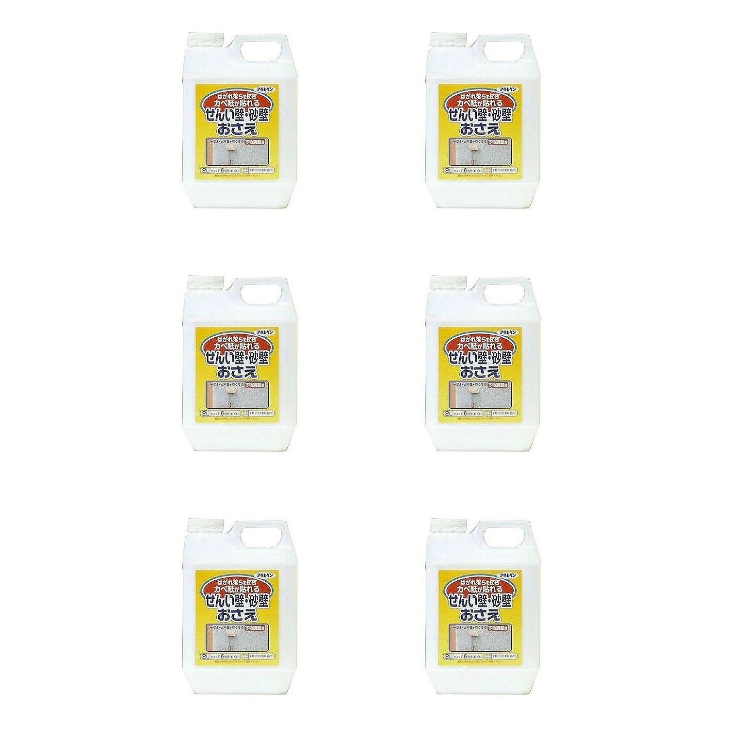 アサヒペン せんい壁砂壁おさえ ２Ｌ ７３２ 6缶セット｜buckteeth shop 店