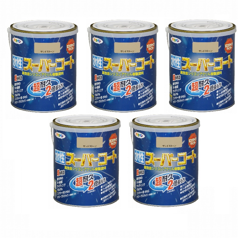 アサヒペン 水溶性百貨店厚地の外套 １．６Ｌ 沙子石ころ 5缶仕掛ける