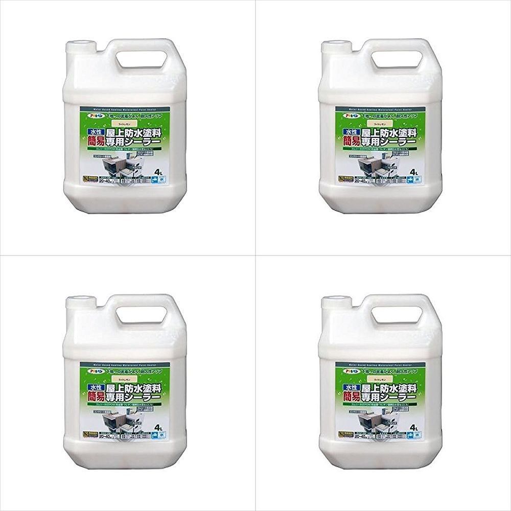 アサヒペン 水溶性飾り気の無い屋上雨合羽絵の具専用シーラー ４Ｌ ともし火檸檬 4缶仕掛ける
