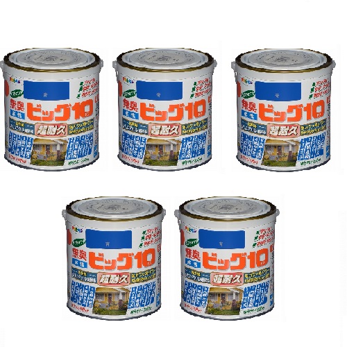 アサヒペン 水性ビッグ１０多用途 ０．７Ｌ ２０４青 5缶セット｜buckteeth shop 店 9,531円