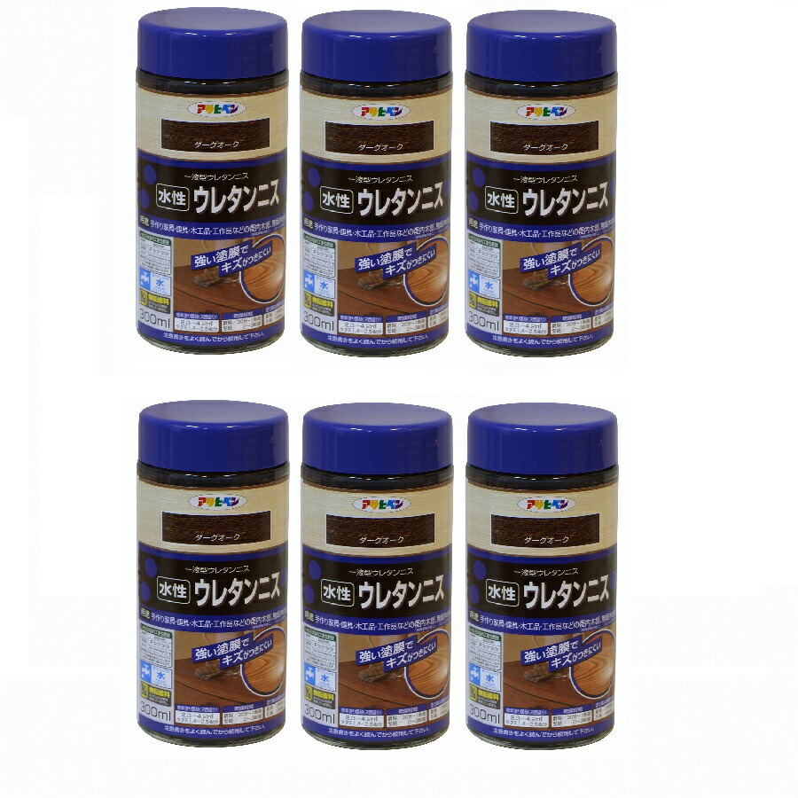 アサヒペン 水性ウレタンニス ３００ＭＬ ダークオーク 6缶セット 6,704円