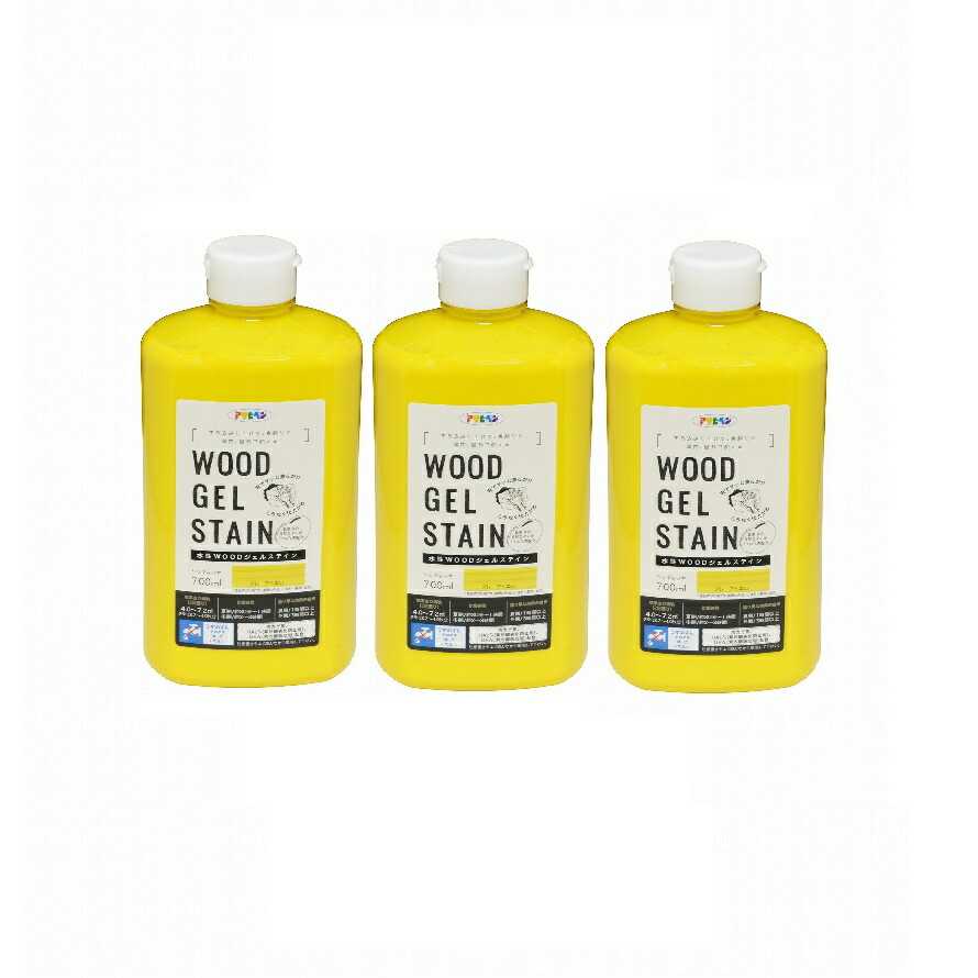 アサヒペン 水性ＷＯＯＤジェルステイン ７００ＭＬ グレープイエロー 3缶セット 5,837円