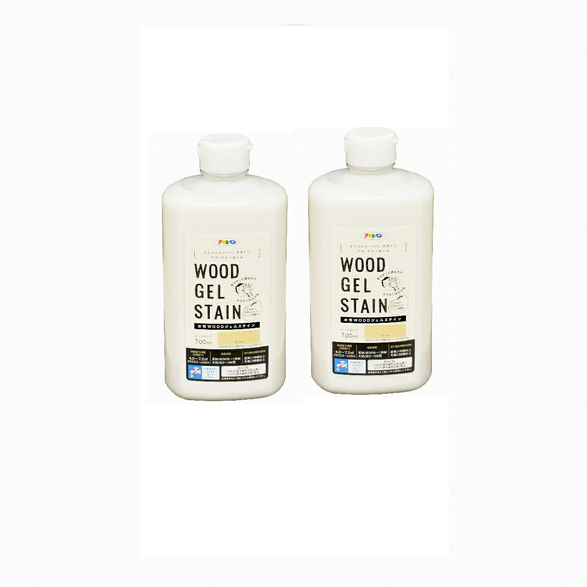 アサヒペン 水性ＷＯＯＤジェルステイン ７００ＭＬ クリヤ 2缶セット