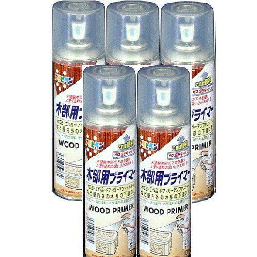 アサヒペン 木部用プライマー ３００ＭＬ クリヤ 5缶セット