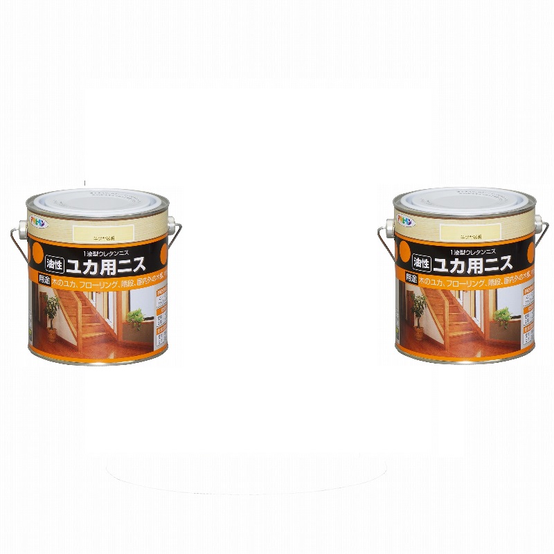 アサヒペン 油性ユカ用ニス ０．７Ｌ 半ツヤ透明 2缶セット