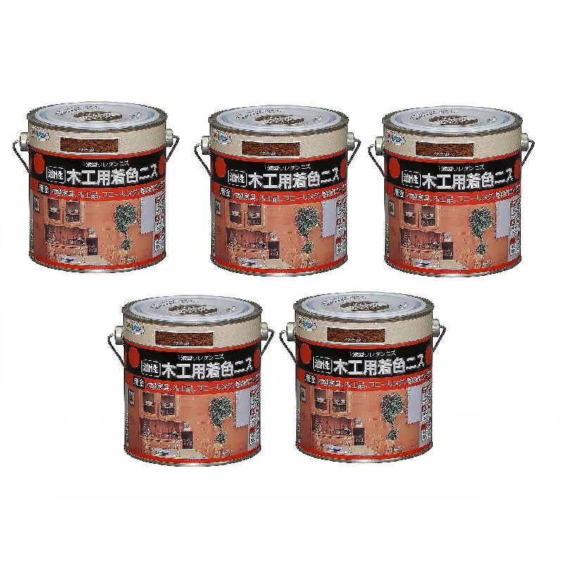アサヒペン 木工用着色ニス 0.7L メープル 5缶セット|buckteeth shop 店