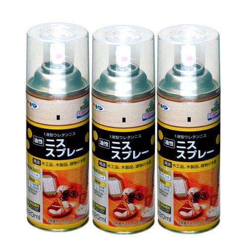 アサヒペン ニススプレー ４２０ＭＬ ダークオーク 3缶セット