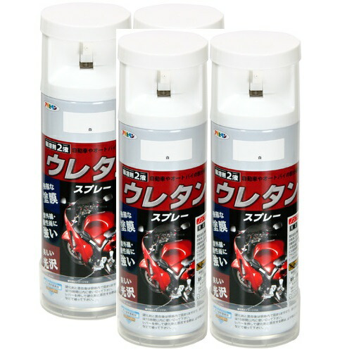 アサヒペン ２液ウレタン吹き付ける ３００ＭＬ 白 4缶仕掛ける