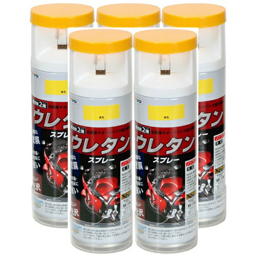 アサヒペン ２液ウレタン吹き付ける ３００ＭＬ 黄味がかった 5缶仕掛ける