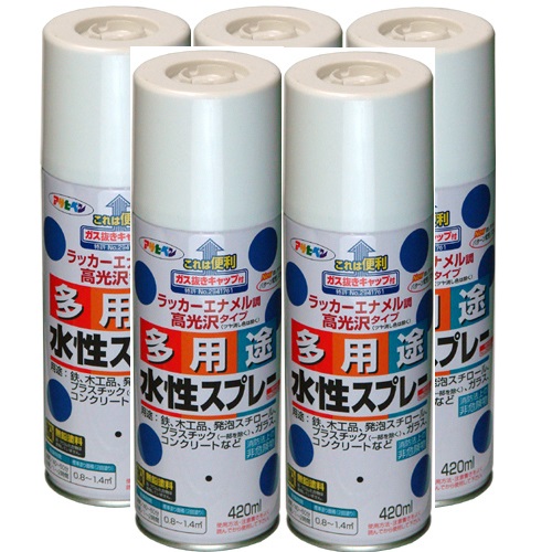 アサヒペン 水性多用途スプレー ４２０ＭＬ ウルトラマリン 5缶セット