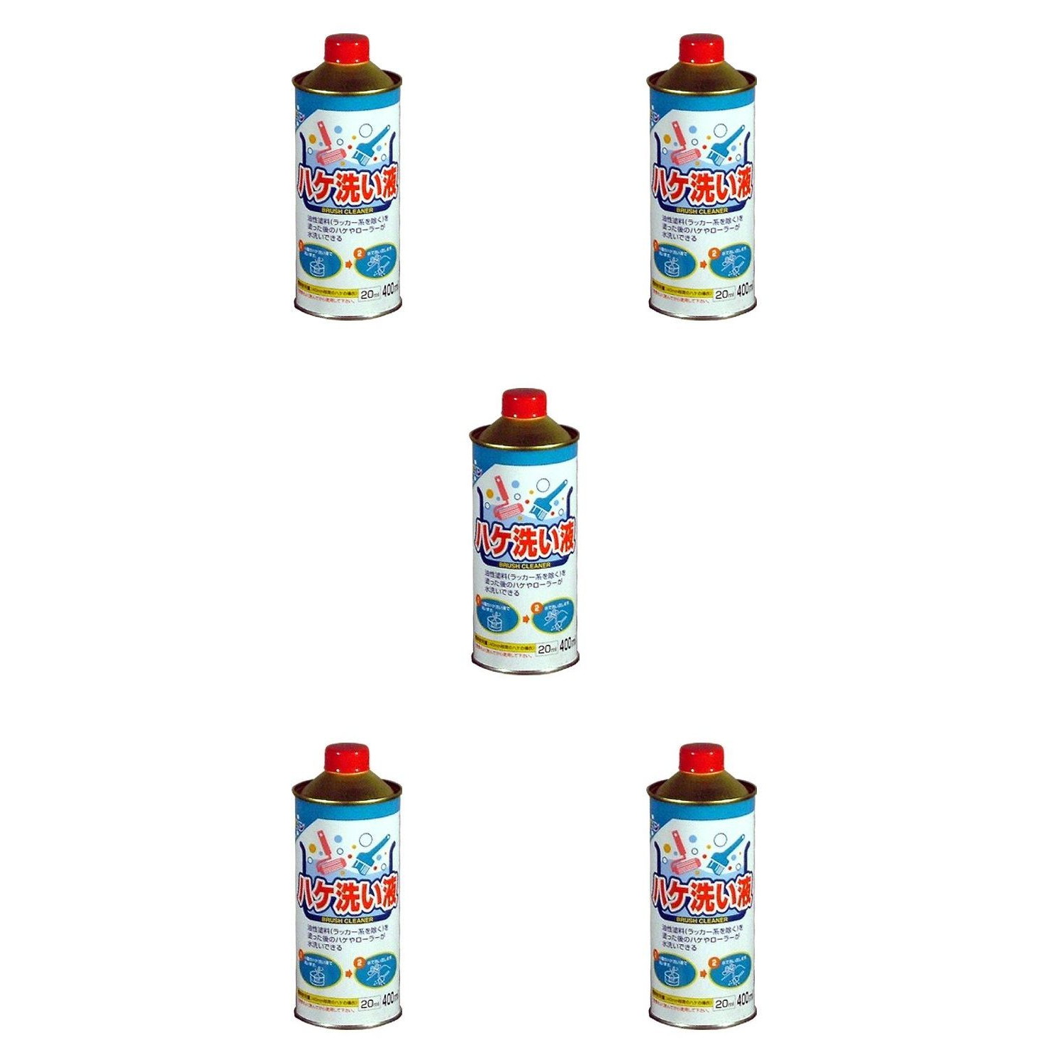 アサヒペン ハケ洗い液 400ML 5缶セット|buckteeth shop 店