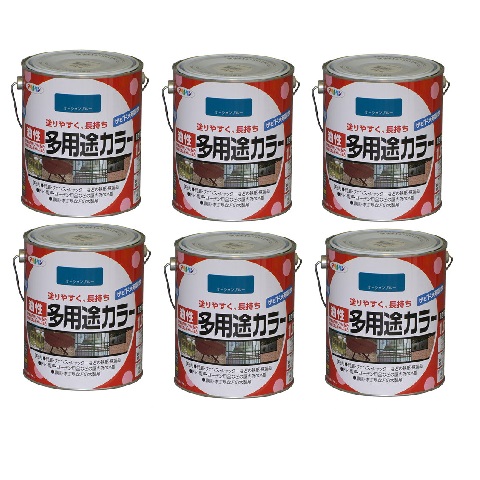アサヒペン 油性多役立つこと色合い １．６Ｌ 大海原青色 6缶仕かける DIY・工具-花・ガーデン・DIY