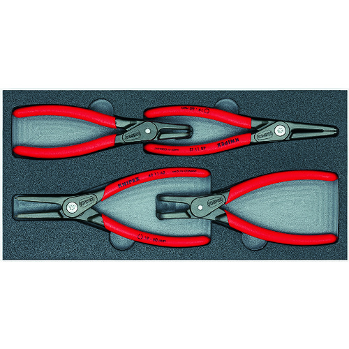 【相応う・貨物輸送無料】ＫＮＩＰＥＸ ００２００１Ｖ０９ ４本組 スナップリングプライヤー