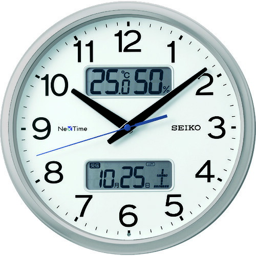【対応・送料無料】 ＳＥＩＫＯ　電波掛時計　”セイコーネクスタイム　ＺＳ２５１Ｓ”　（ハイブリッド電波時計）