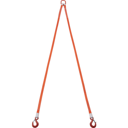 【対応・送料無料】 ＴＲＵＳＣＯ　２本吊ベルトスリングセット　２５ｍｍ幅Ｘ２ｍ　吊り角度６０°時荷重０．８６ｔ（最大使用荷重１ｔ）