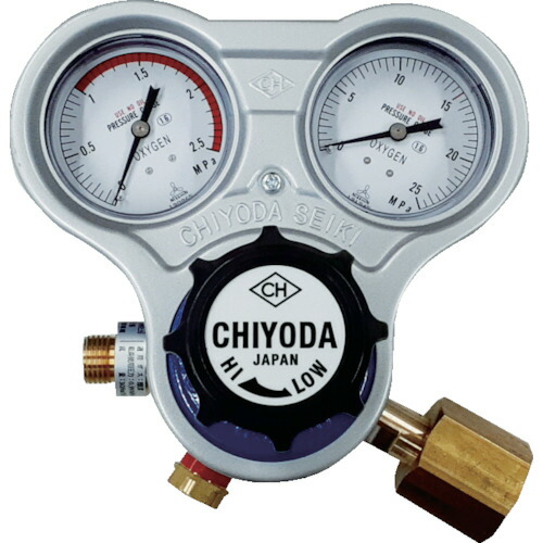 【対応・送料無料】 千代田　酸素用調整器スタウト（関東式）乾式安全器内蔵型