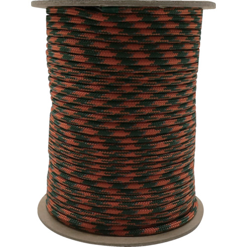 【対応・送料無料】 ユタカメイク　強力カラーコード　４ｍｍ×１００ｍ（オレンジ／緑）