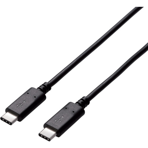 【対応・送料無料】 エレコム　ＵＳＢ２．０ケーブル　Ｃ－Ｃタイプ　認証品　２．０ｍ　ブラック