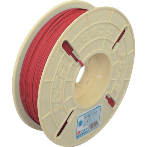 【対応・送料無料】 ビニタイ　ポリエチレン　リール巻　４ｍｍ×５００Ｍ　赤