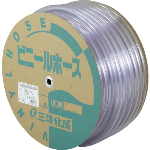 【対応・送料無料】サンヨー 透明ホース18×21 50mドラム巻|buckteeth shop 店