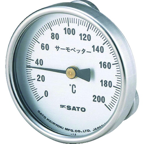 【対応・送料無料】佐藤　バイメタル式表面温度計　サーモペッター　０～４００℃　（２３４０&minus;４０）｜buckteeth shop 店