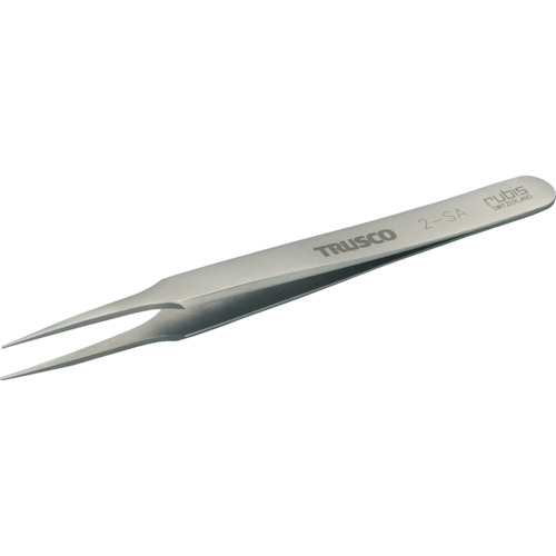 TRUSCO 耐酸耐磁ルビスピンセット 120mm 先丸先細型