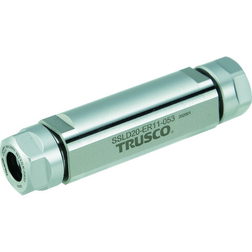 【対応・送料無料】 ＴＲＵＳＣＯ　ＮＣ旋盤用ＥＲ両頭ストレートシャンクコレットホルダＳＳＬＤ型（メトリック）　シャンク径２５　全長１１２　ＥＲ１１用