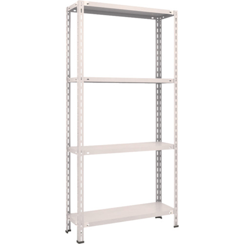 【対応・送料無料】 ＴＲＵＳＣＯ　軽量棚　中棚ボルトレス型　８７５Ｘ３００Ｘ１８００　４段　ネオグレー