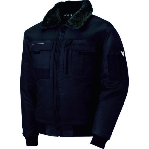 【対応・送料無料】 ジーベック　２２２　現場服　防寒ブルゾン　Ｍ　黒