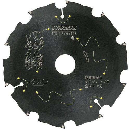 ＨｉＫＯＫＩ　硬質窯業系サイディング用　全ダイヤチップ黒鯱１２５×１０Ｐ　(0037-5609)