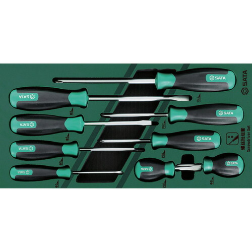 ＳＡＴＡ　ドライバー　９点　セット　トレー入り　(09913A)