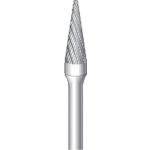 ナカニシ ロング矢がら超硬切り手 テーパー型 ダブル撥ねのける φ９．５×２７×軸φ６ １４° (26652)