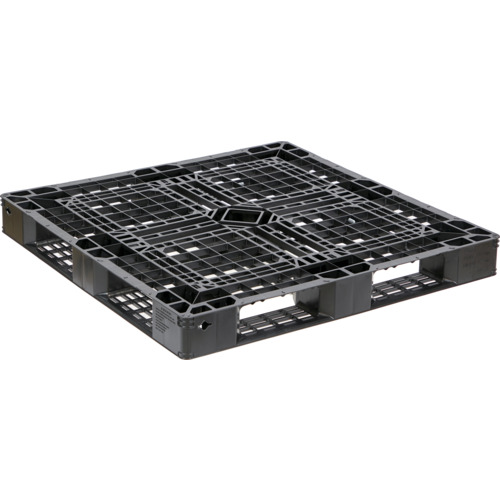 ＴＲＵＳＣＯ　樹脂パレット　軽量薄型　１１００Ｘ１１００Ｘ１２０　ブラック　(TPL-1111E-BK)