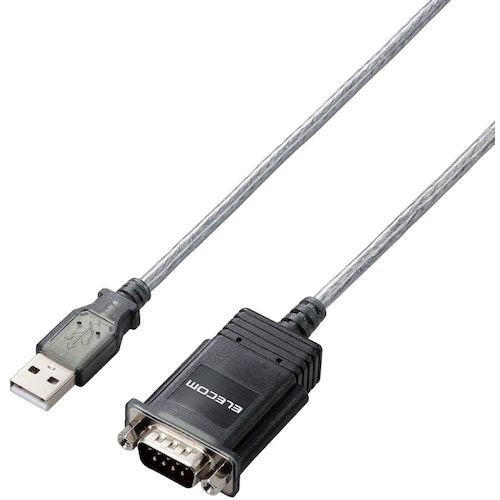 ＥＬＥＣＯＭ　ＵＳＢｔｏシリアルケーブル　ＵＳＢオス＿ＲＳ－２３２Ｃ用　ＲｏＨＳ指令準拠　グラファイト　(UC-SGT2)