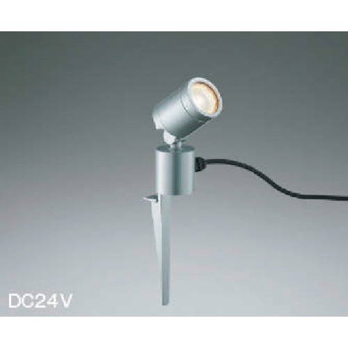 コイズミ 住宅・店舗用照明 非調光 電球色 LED一体型 DC24Vスパイクスポットライト シルバーメタリック 40W相当|buckteeth shop 店
