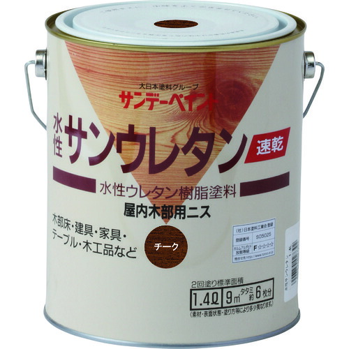 サンデーペイント　速乾水性サンウレタン　とうめいつやあり　１４００Ｍ
