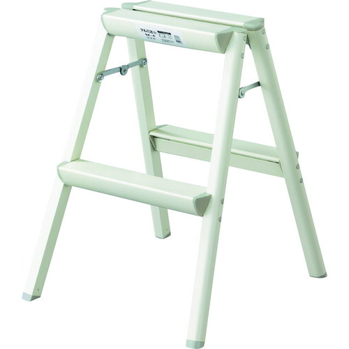 ハセガワ 軽銀踏台 辰巳型 ２段 白いこと DIY・工具-花・ガーデン・DIY