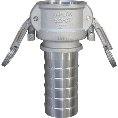 トヨックス　カムロック　ツインロックタイプカプラー　ホースシャンク（細め）　ステンレス　６３３&minus;ＣＴＬ　２&minus;１／２インチ　ＳＳＴ｜buckteeth shop 店