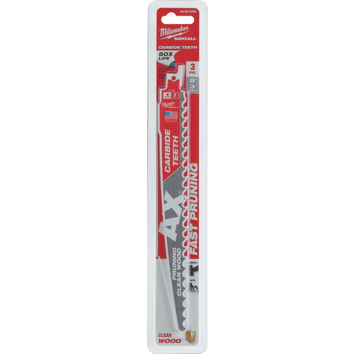 milwaukee AX 剪定用カーバイドレシプロソーブレード 3TPI 229mm(3本パック)|buckteeth shop 店