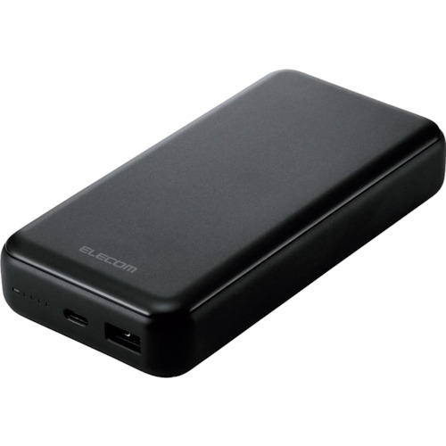 エレコム 移動性乾電池 ２００００ｍＡｈ ＵＳＢ－Ａ最終生産物１界面 ＵＳＢ－Ｃ入出力１界面 黒いこと